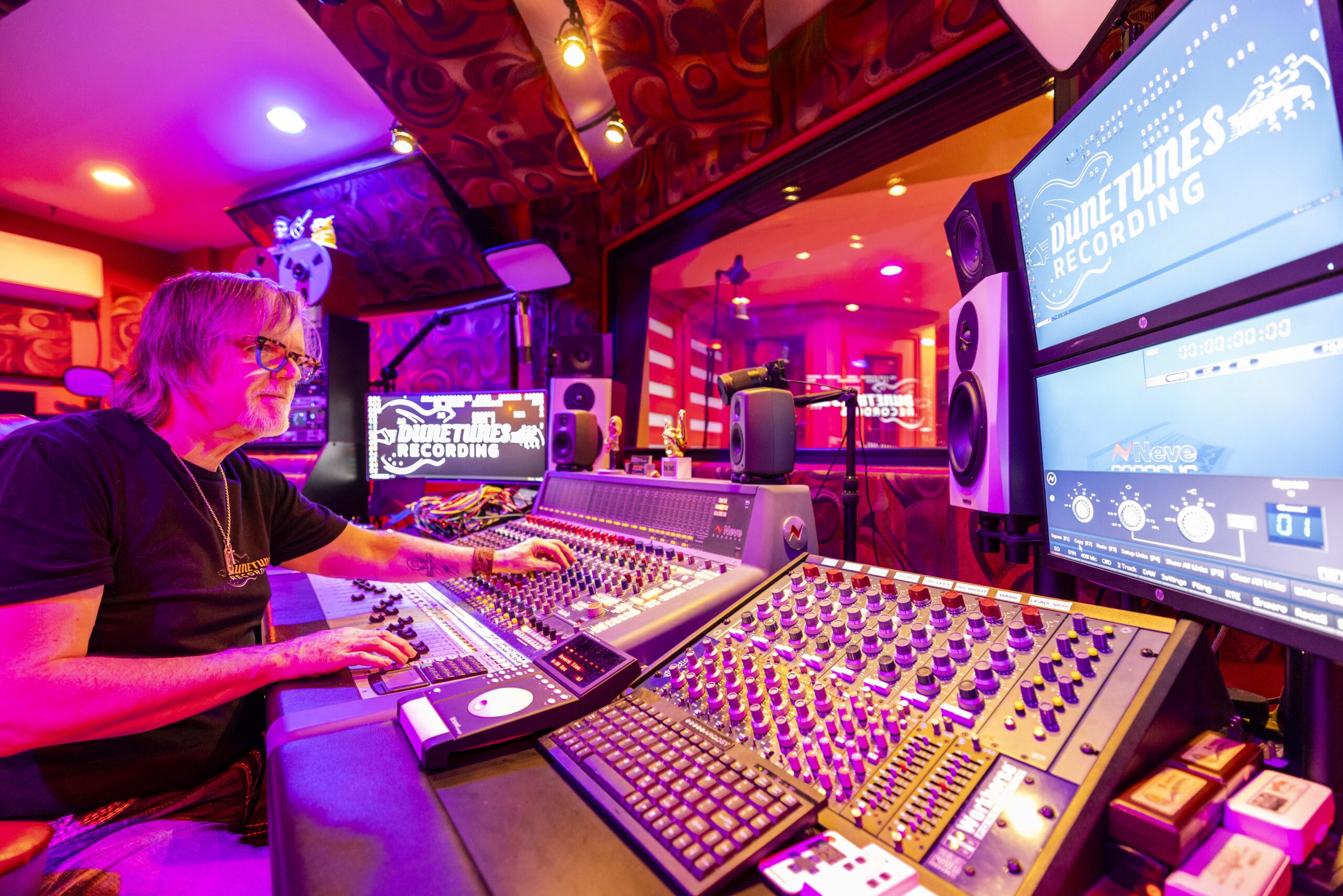 Patrick Dune at the control board.